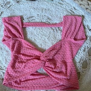 Pink Textured Women's Top